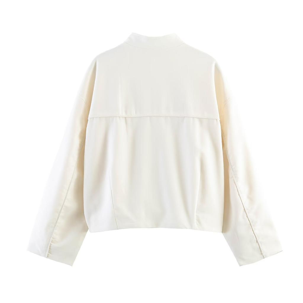 2026 Summer New European and American Cross-border Women's Clothing Street Fashion Linen Knot Button Jacket W021 83066