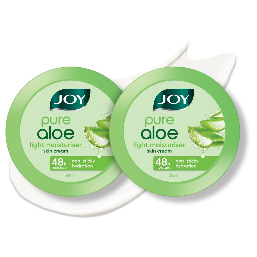 Joy Pure Aloe Multi Benefit Aloe Vera Moisturiser Cold Cream for Normal to Oily Skin 2X200ml