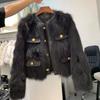 Fur Jacket Women's Autumn and Winter Young New Imitation Fox Hair Slim and Thin Fur Coat