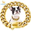 23mm Wide Stainless Steel Dog Collar Heavy Duty Metal Pet Necklace Large Dogs