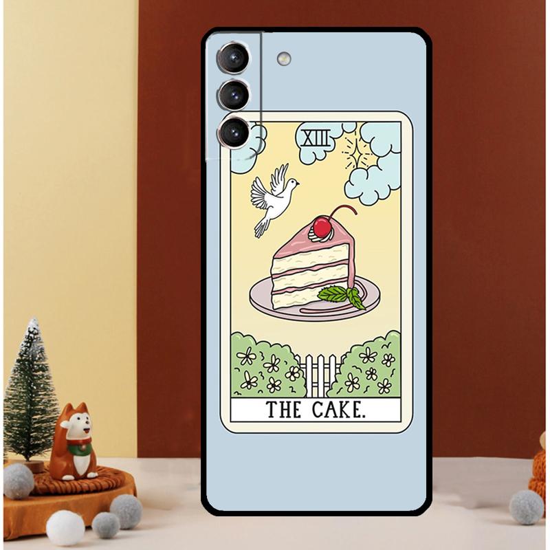 CAKE COFFEE The Boba Tarot Card Case For Samsung Galaxy S23 S24 Ultra S8 S9 S10 S22 Plus Note 10 20 Ultra S20 S21 FE Cover