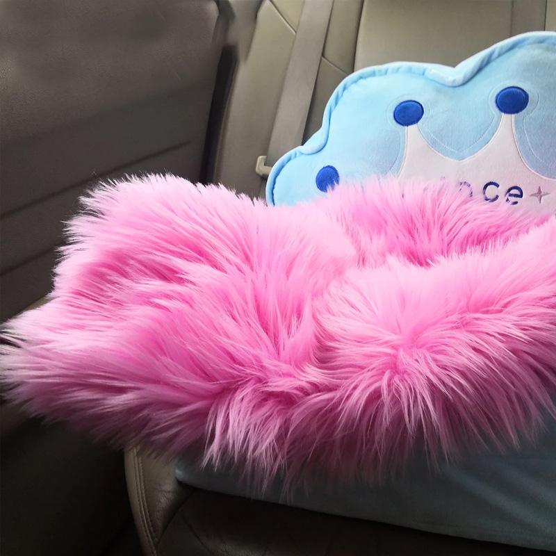 1PC Floor Mat Creative Faux Fur 35*70cm Sofa Decoration Rugs Living Room Plush Carpet Fluffy Soft Double for Bedroom Heart-shaped