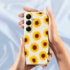 For Samsung Galaxy S25 Case Sunflowers Pattern Printing Straight Edge TPU Phone Back Cover