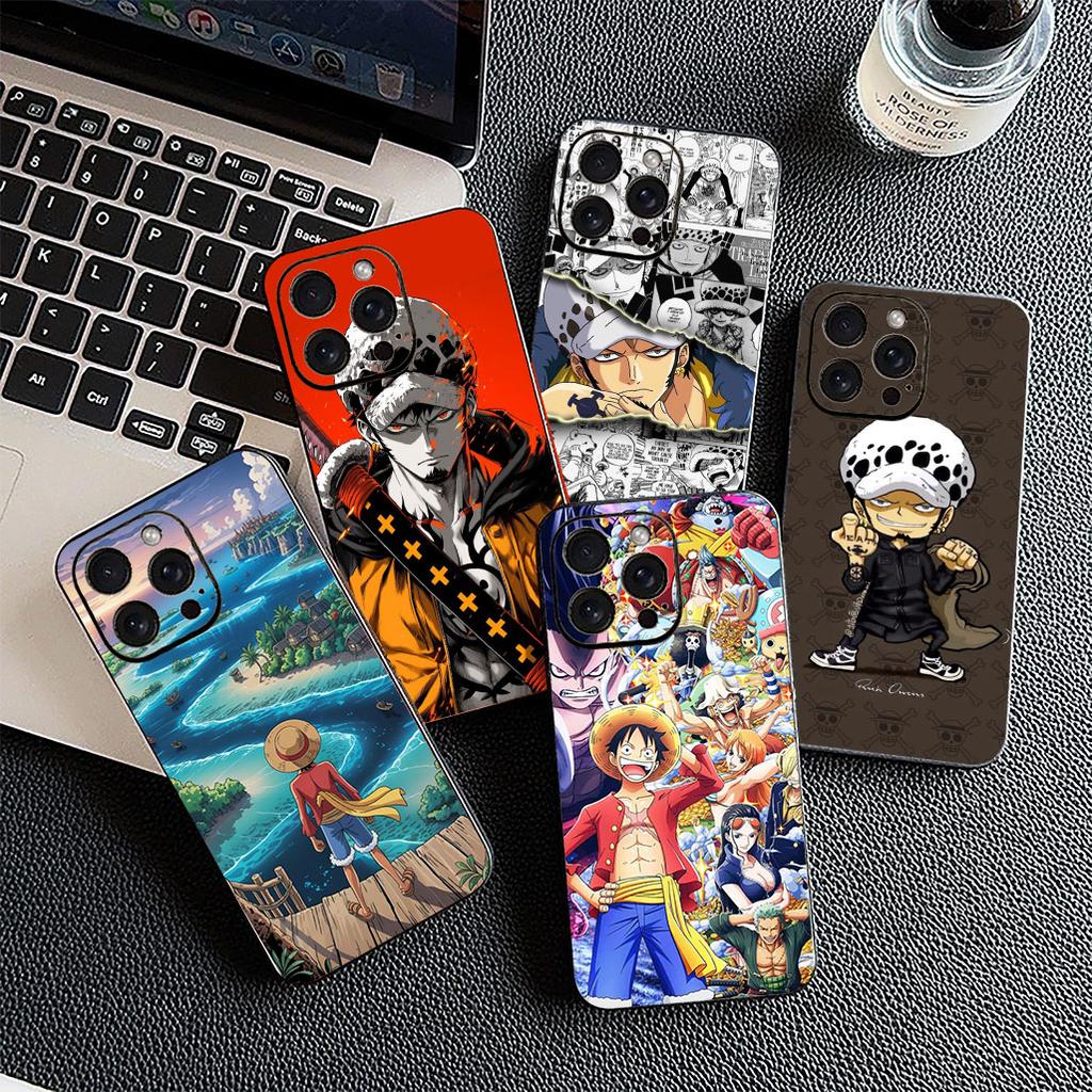 For Apple iPhone 16 14 15 Plus 11 Pro Max 16E ProMax + 16Plus 15+ 14+ Phone Cover Case Trafalgar D Water Law One Pieces Luffy