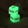 2Pcs Glow In Dark Love Dice Toys Adult Couple Lovers Games Aid Sex Party  Gift