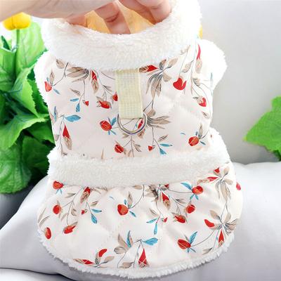 Tractionable Pet Cotton Coat Teddy Skirt Bichon Frize Pomeranian Small Dog Cat Schnauzer Dog Clothes Autumn and Winter Clothing