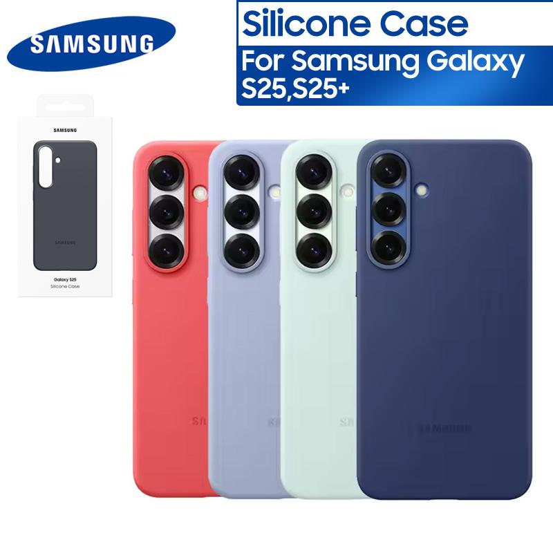 Oryginalne silikonowe etui Samsung do Samsunga Galaxy S25 S25 Plus S25+ Silikonowe etui ochronne na telefon z jedwabiście miękkim dotykiem
