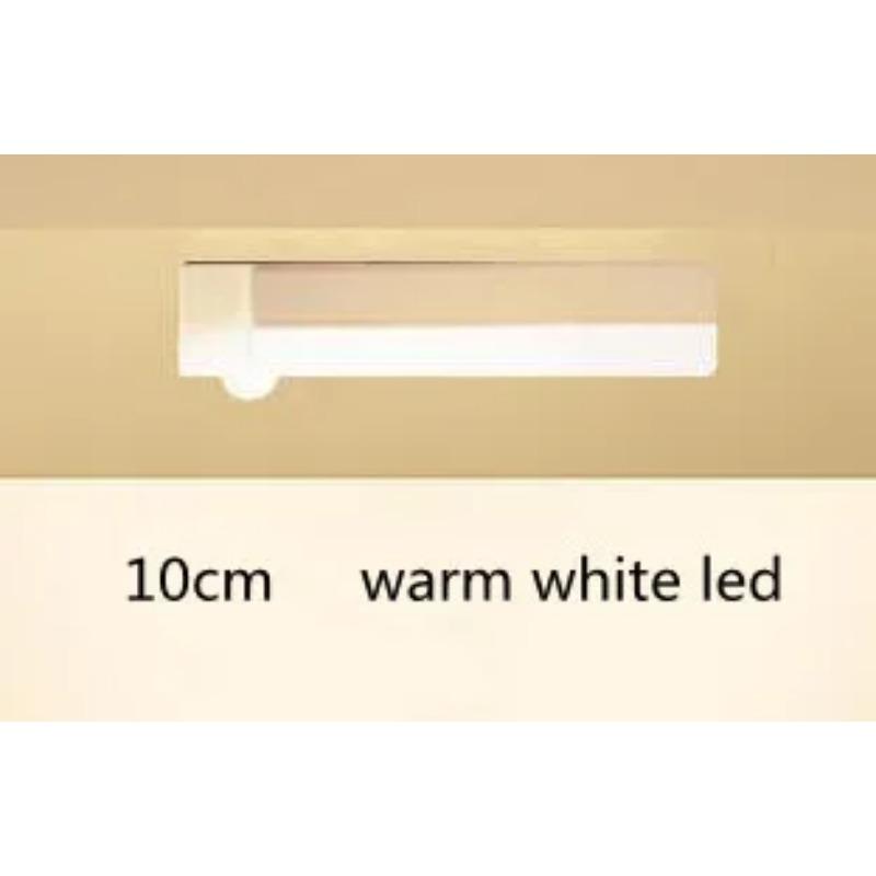 

Датчик движения, беспроводной светодиодный ночник типа C, перезаряжаемый светильник, лампа для шкафа, лестницы, подсветка для кухни, светодиодная 100mm-1pcs