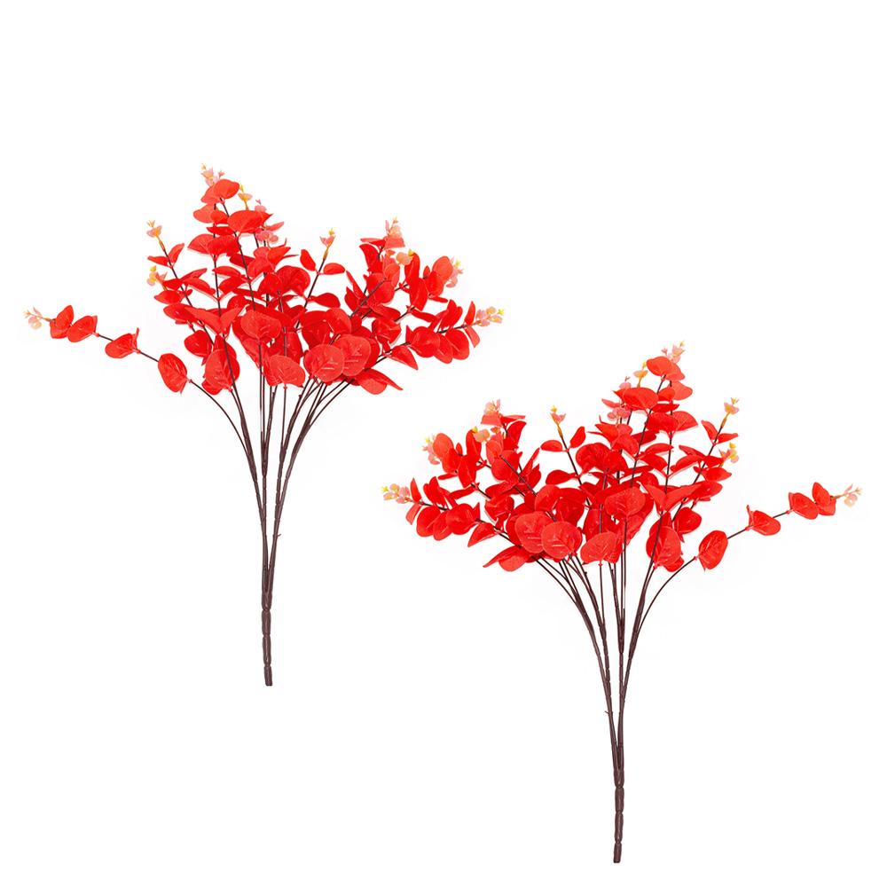 Lot de 2 bouquets d'eucalyptus artificiels