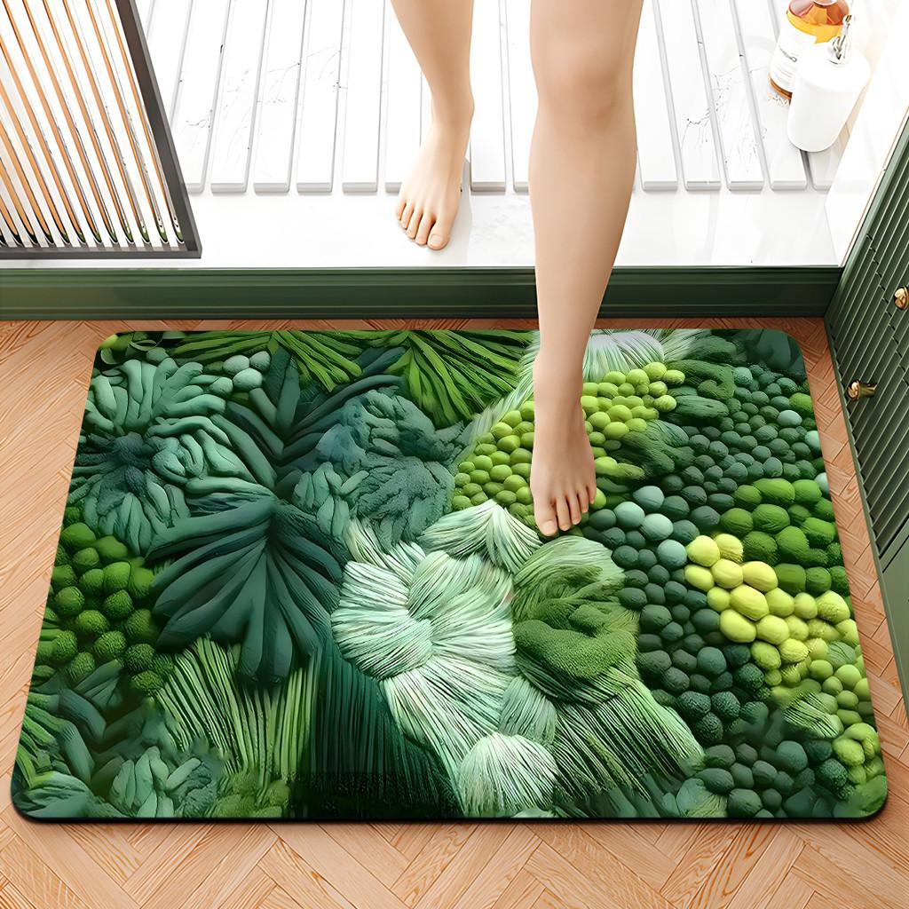 Entrance Entrance Bathroom Moss Carpet Non-slip Bathroom Water-absorbent Foot Mats Diatomite Floor Mats
