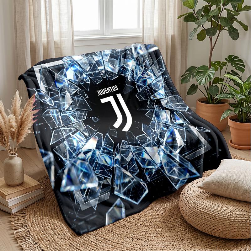 Juventus FC Theme blanket Soft Flannel Blanket Plush Throw Blanket Cozy Sofa Bed Blanket for Home Decor