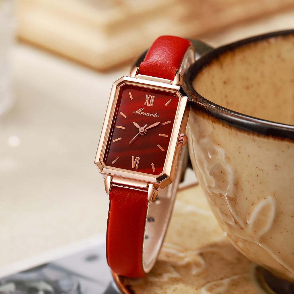 Vintage Simple Women Watch Watch Small Elegant Vintage Simple Rectangle Top Brand Fashionable Wristwatch For Women