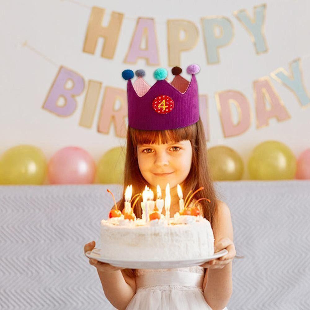 Multicolor Birthday Crown Hat 1-9 Birthday Celebration Hat Event Party Crown  Birthday Party