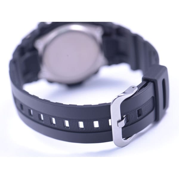 Casio G-SHOCK Herrenuhr AWG-M100A-1AJF [G-SHOCK MULTIBAND6] rund, schwarz, Edelstahl, digital, analog