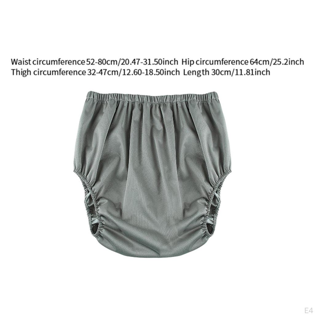 Adult Diaper Cover, Leakproof Underwear for Men And Women, Washable Grey Pants Option