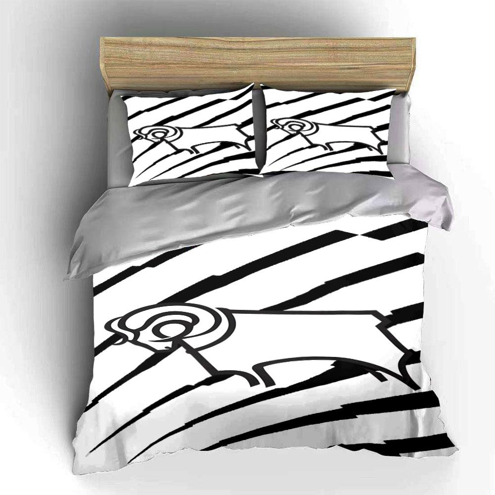 Ram illustration with stripes. Bedding sets Duvet cover sets Duvet covers Pillowcases(1 * Duvet Cover 2 * Pillowcases without duvet insert)