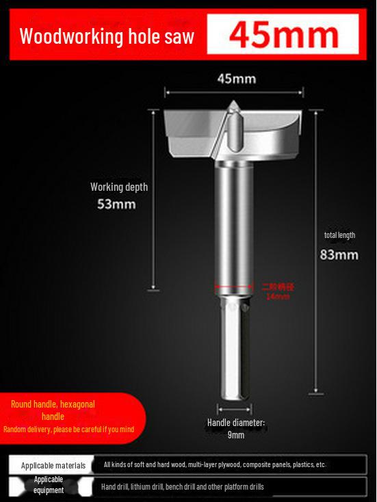 Bohrer für Türschlossscharniere für die industrielle Holzbearbeitung