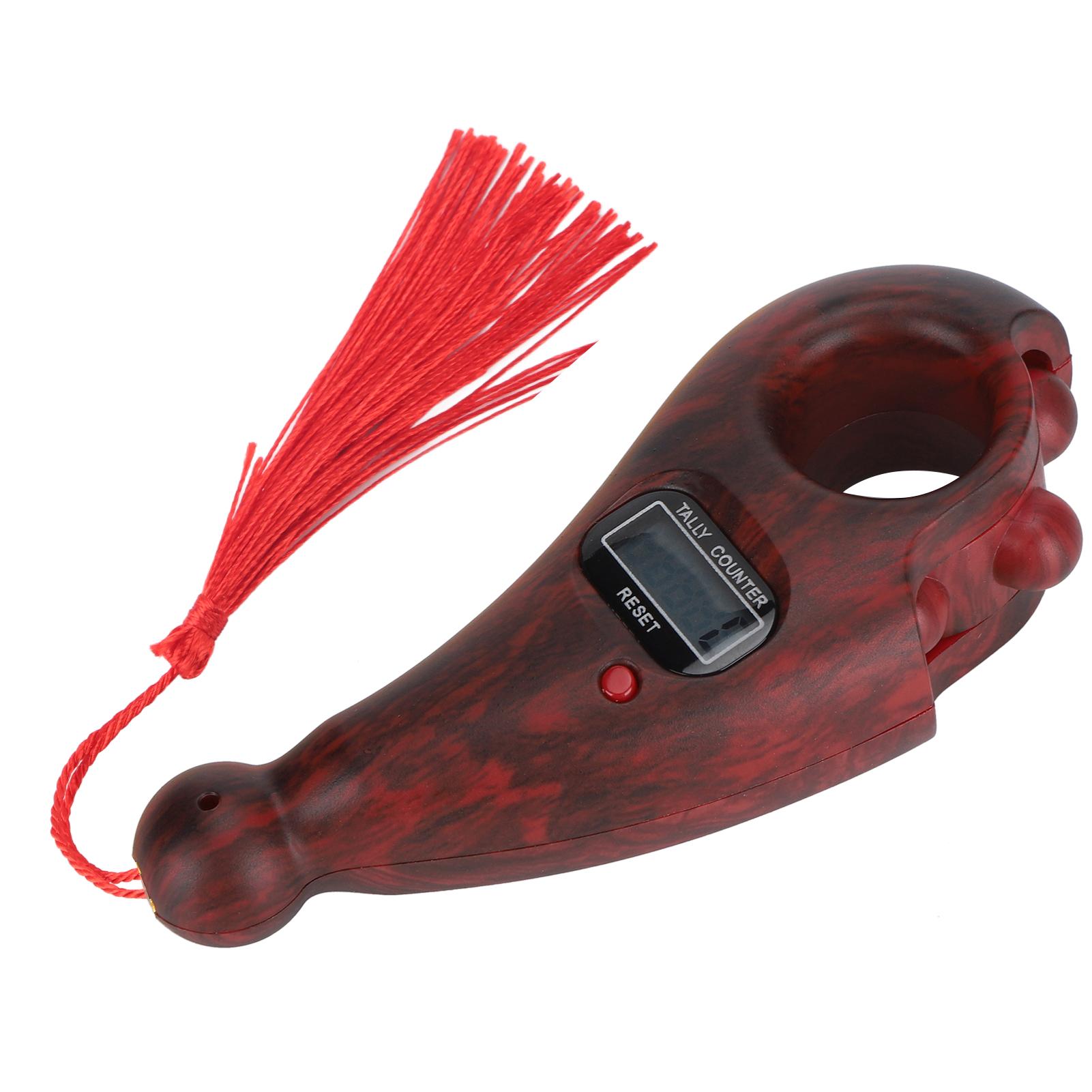 

Цифровые бусины с деревянным зерном, портативный счетчик бусин на палец для буддийской медитации(Буа де