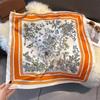 Silk Scarf New Fashion Silk Small Square Scarf Women's Flower Printing Mulberry Silk Silk Scarf Personalized Professional Decoration Scarf