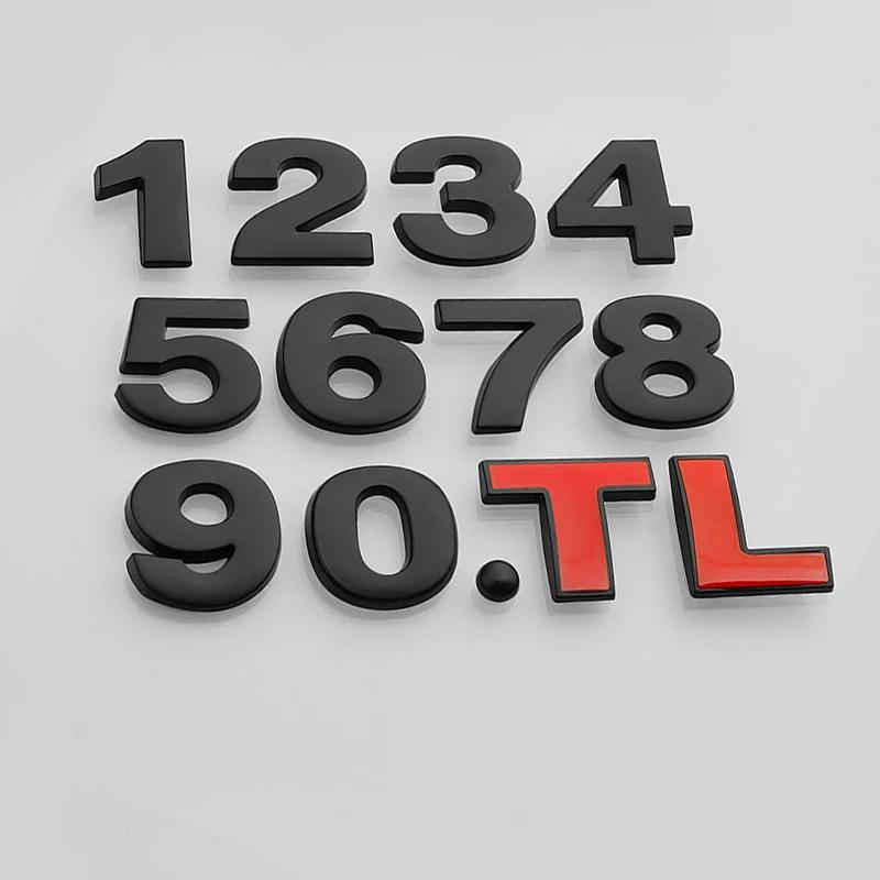 3D Metal Car Displacement Standard Rear Trunk Emblem Badge Sticker 1.0 1.2 1.4 1.6 1.8 2.0 2.5 2.8 3.0 L T 2.0T 3.0T Volume Logo
