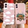 For Vivo Y53S 5G Case Vivo Y72 5G V2041 Phone Cover Silicone Cactus Soft Funda For Vivo Y52 Y 53s Y72 5G Sunflower TPU Bumper