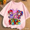 2026 Cute Pomni T-Shirts Children The Amazing Digital Circus Short Sleeve Casual Fashion Printed Boys Girls Tops Spring Summer