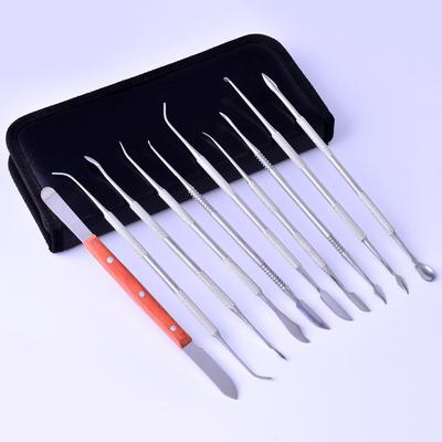 10pcs Dental Oral Care Wax Knife Restoration Teeth Wax Tool Set