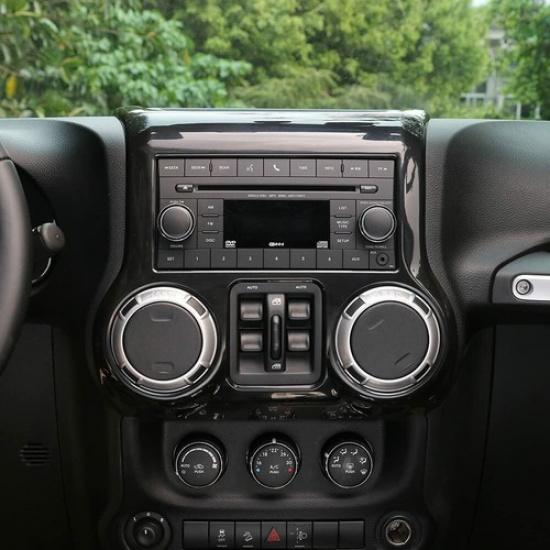 Center Console Control Navigation Panel Cover Trim for 11+ Jeep Wrangler JK JKU