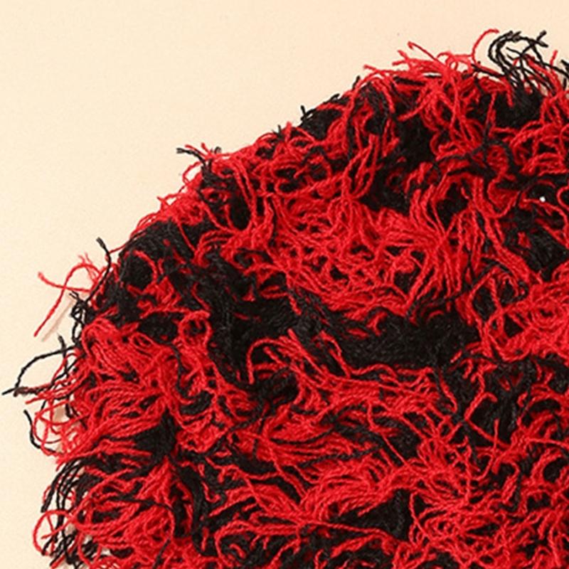 Knitted Beanie Hat for Students Adult Windproof Foldable Winter Hat Handmade Embroidery Heart Keep Warm Cycling Hat