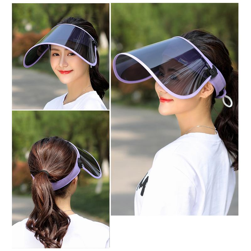 Outdoors Anti-Uv Visor Sun Hat Men Women Foldable Sport Solar Protection Portable Face Cover Shield Sunshade Cap Summer Sun Hats
