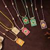 Fashion, Simple and Colorful Love Tarot Card Pendant Necklace for Women In Europe and America