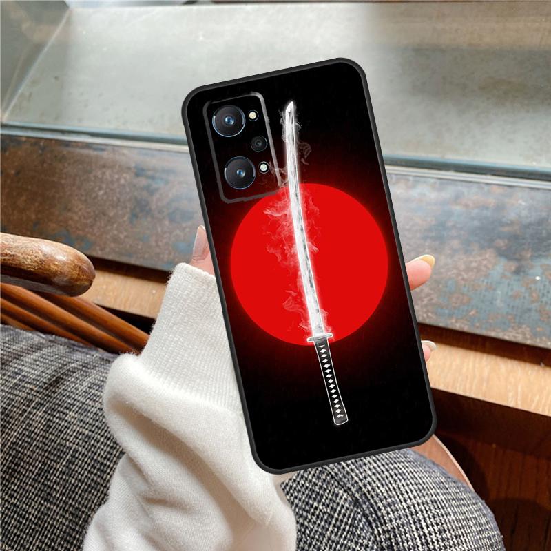 Japan Samurai Katana Case For Realme 15 Pro GT7 GT6 11 12 13 14 Pro Plus C55 C51 C53 C35 C33 C61 C65 C67 C71 C75