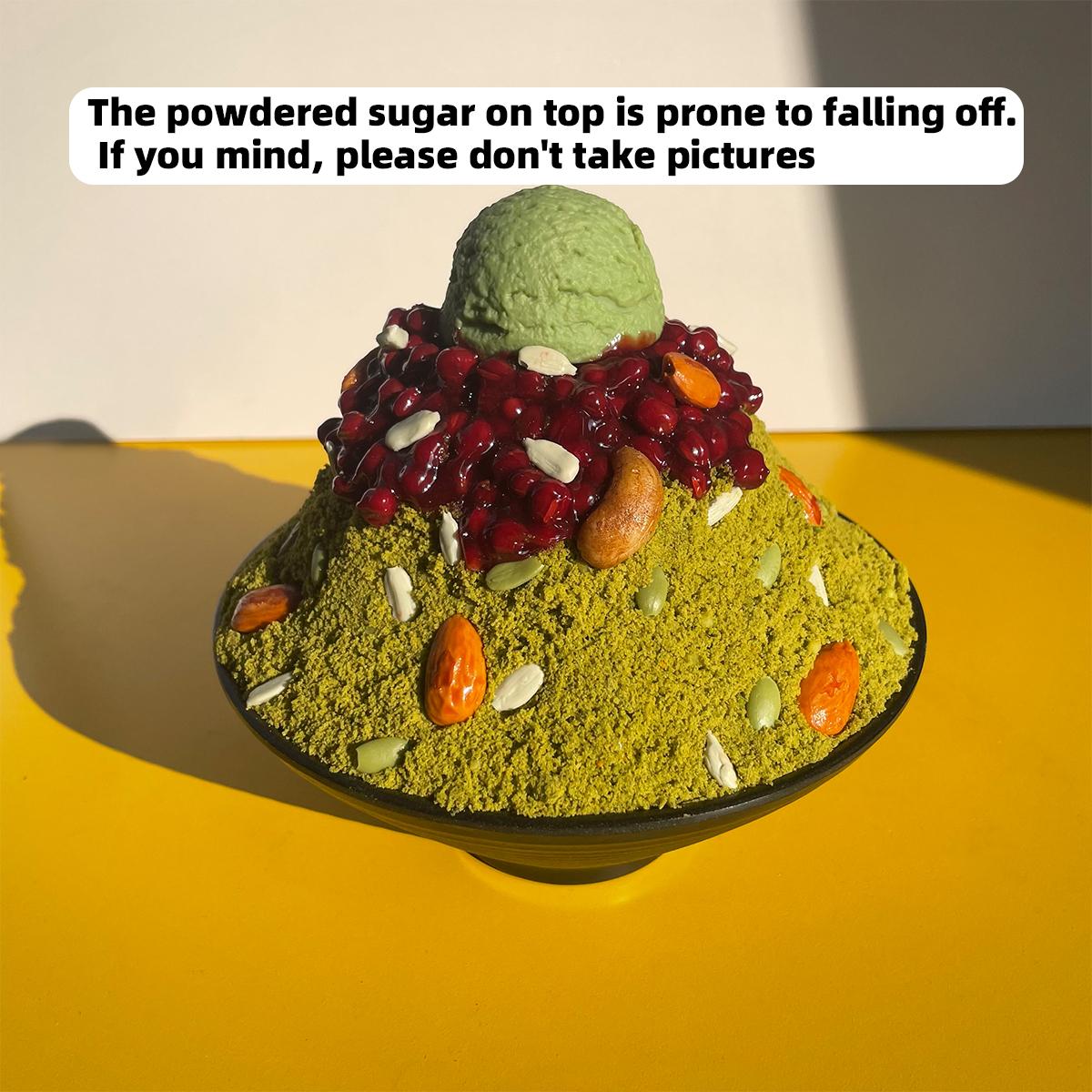 

17cm realista coreano bingsu modelo falso neve gelo sobremesa para exibição fotografia loja decoração tiktok adereços (olhar fof