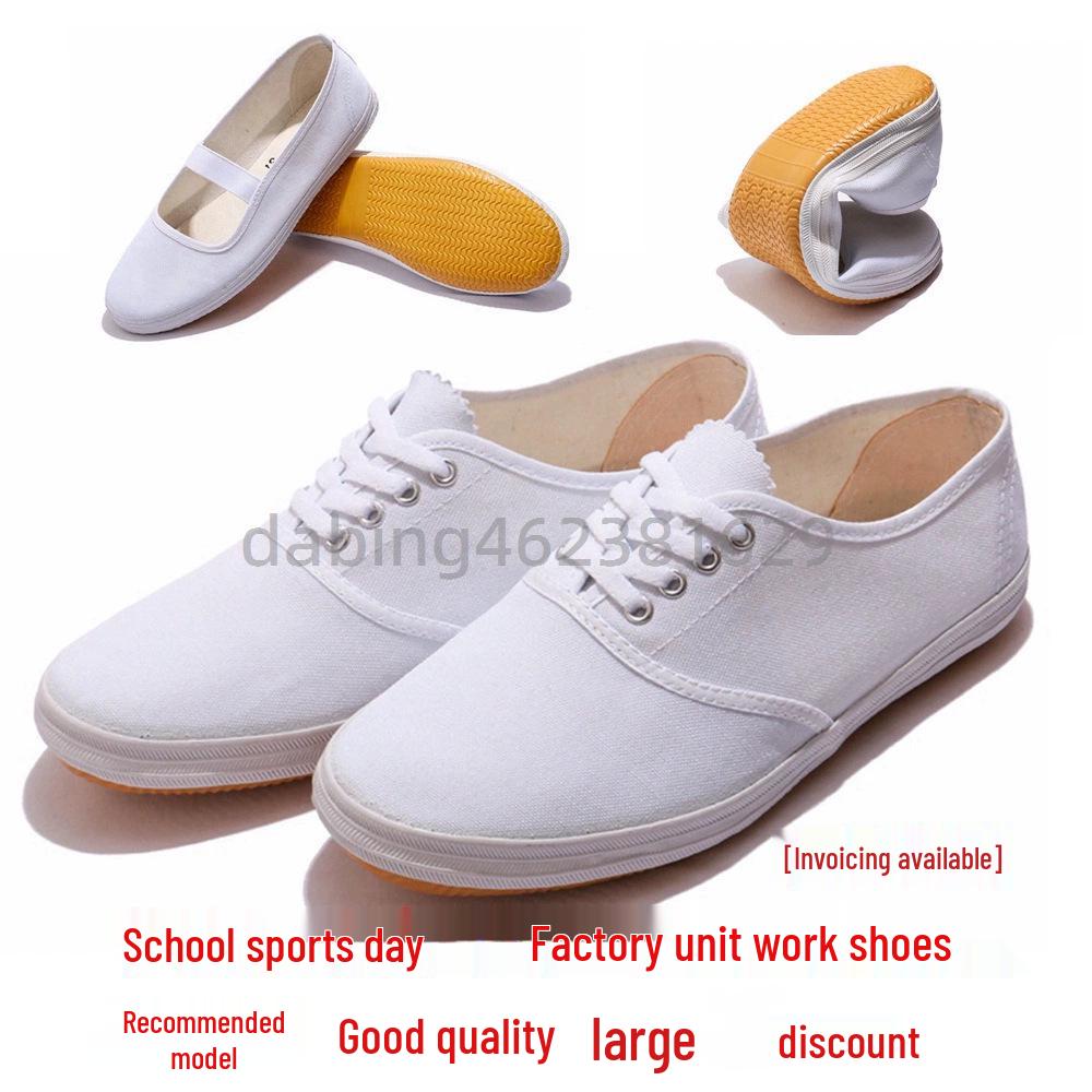 Unisex White Slip-On Mesh Canvas Shoes for Martial Arts and Gymnastics