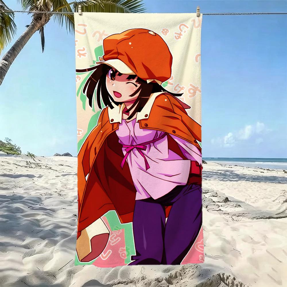 Mysterious B-BakemonogatariS Towel Five-Star Hotel Quality Eco-Friendly Ultra Soft Thick Towels & Beach Towels
