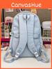 Kids Girls Boys Nylon School Bag With Canvas Material And Multiple Compartments