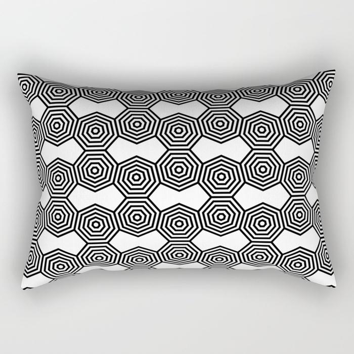 Black and White Simple Geometric Rectangle Pillowcase Home Decor Car Sofa Cushion Cover Home Decor Accessories 30x50cm