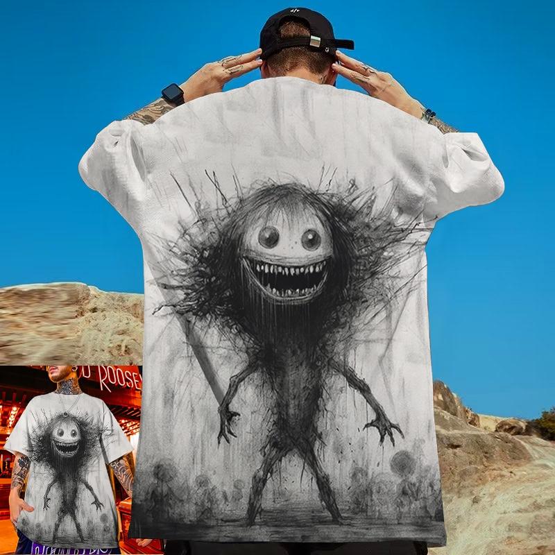 

Новая мужская футболка с 3D-принтом, футболка для мужчин, летняя забавная мужская одежда, свободная футболка большого размера с коротким рукавом, американская ретро-футболка, топ 5XL