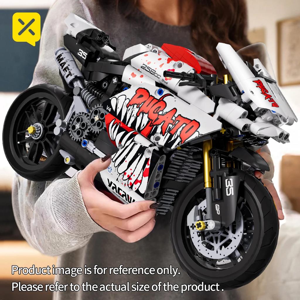 DIY Model Motorcycle Building Blocks Set Super Motorbike Kit Technical Racing Kids Assembled Toys Gifts For Boys And Girls