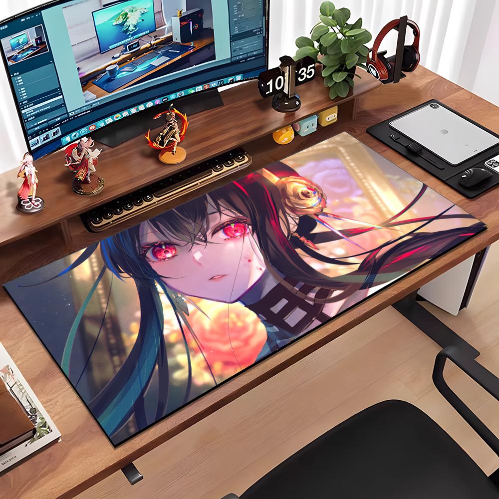 Kawaii S-spy X FamilyKawaii S-spy X Family Mouse Pad Large Anti-Slip Rubber Gaming MousePad Durable Desk Pad Thick Seam Edge Sui