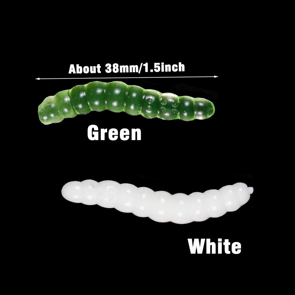 50Pcs/Box Soft Fishing Lure Lifelike Worms Silicone Baits 0.6g/38mm Bass Carp Artificial Bait Jigging Wobblers Fishing Tackles