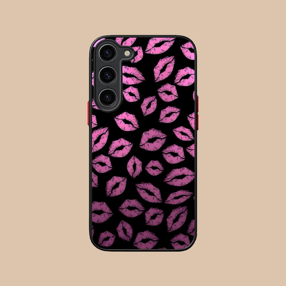 Kiss Lips Cute Silicone Mobile Phone Case for Samsung Galaxy S26 S25 S24 S23 S22 S21 Plus FE Ultra Colorful Cover