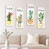 4pcs Wooden Cactus Plants Hanging Sign Wall-mounting Wall Decorative Panel  Bar Wall