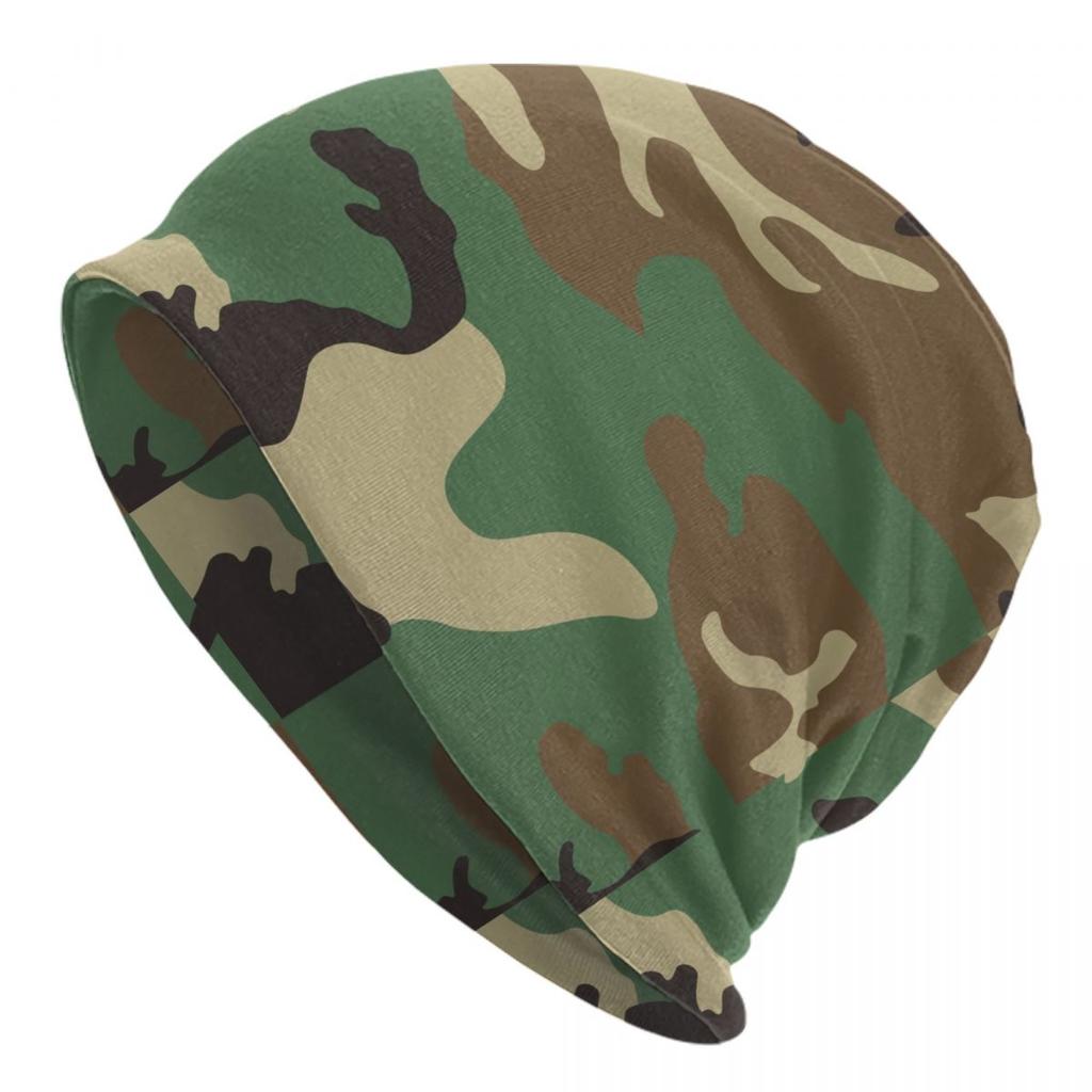 Woodland Camo Pattern Skullies Beanies Caps Hip Hop Winter Warm Women Men Knitted Hat Unisex Tactical Camouflage Bonnet Hats