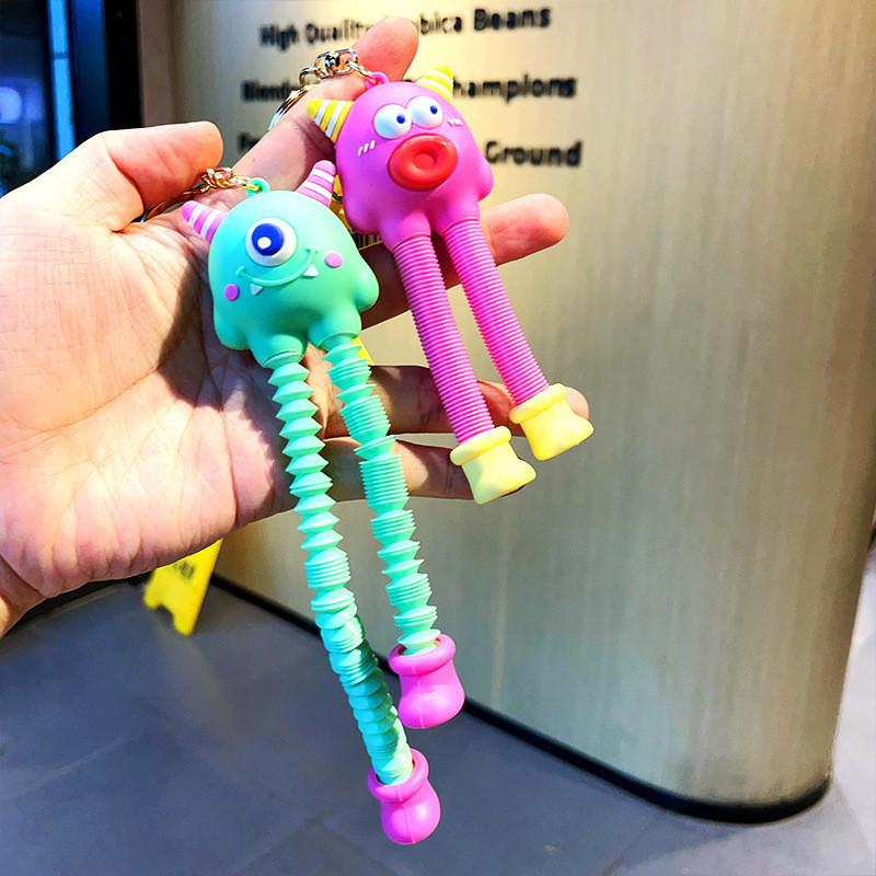 Cute Stretch Monster Keychain Durable Pvc Material Perfect For All Occasions