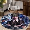 Gothic Beauty Portrait round carpet Chair cushion Round Entryway Rug, Soft Round Rugs for Living Room, Bedroom, Circle Carpet decor gifts