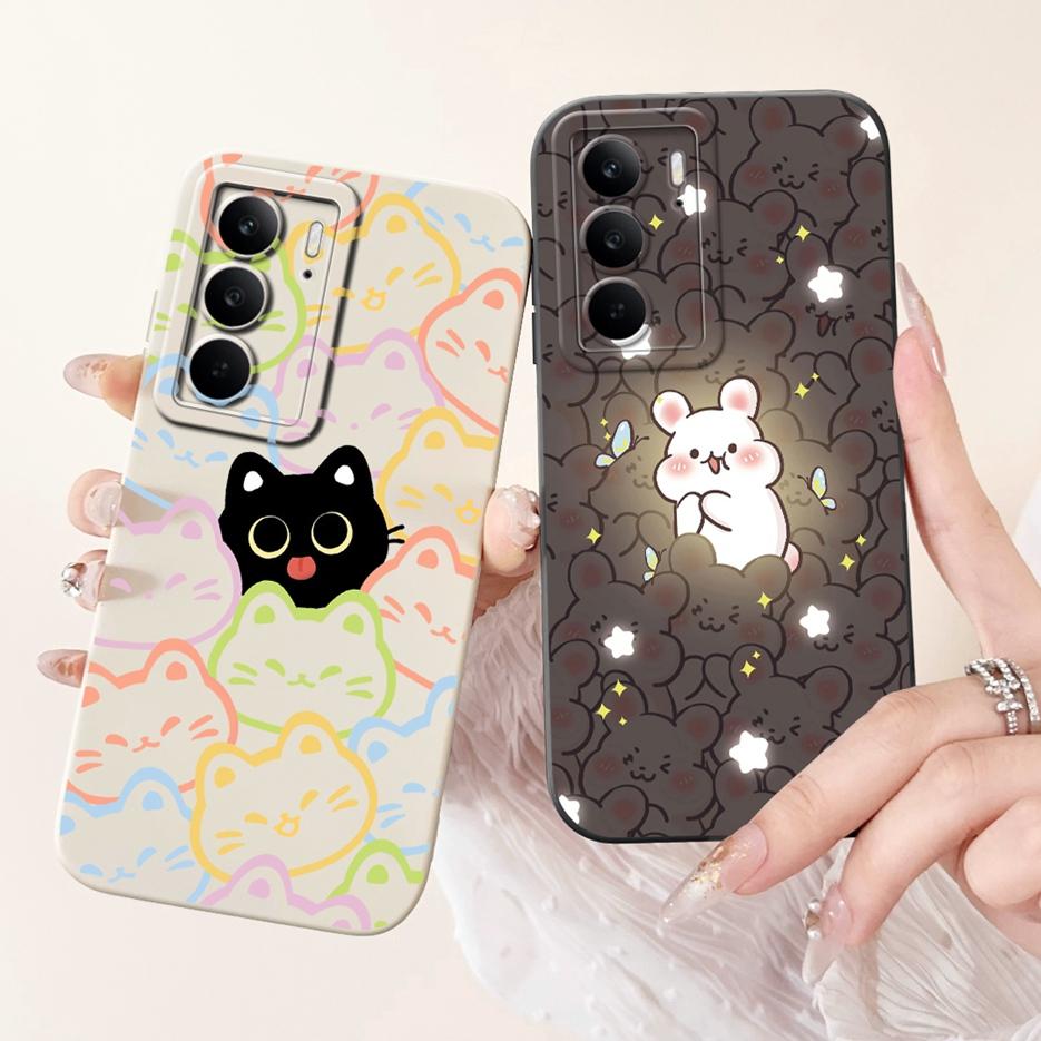 For Realme C75 4G Case Cute Cartoon Luxury Candy Painted Cover Shockproof Soft TPU Phone Case For Realme C75 C 75 RealmeC75 Bags