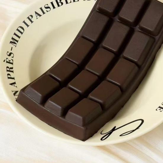 Slow-Rising Chocolate Squeeze Toy Realistic TPR Fidget for Stress Relief Portable Decompression