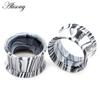 2pcs Baking Alisouy Stainless Paint Steel Screw Ear Flesh Tunnel Plugs Expander Stretcher Double Flared Gauge Piercing Jewelry