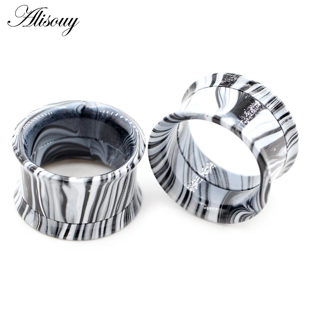 

Alisouy 2PCS Фарба для випікання Нержавіюча сталь Гвинт Тунельні заглушки для вух Розширювач Розтяжка Подвійний розкльошений калібр Ювелірні вироби для пірсингу